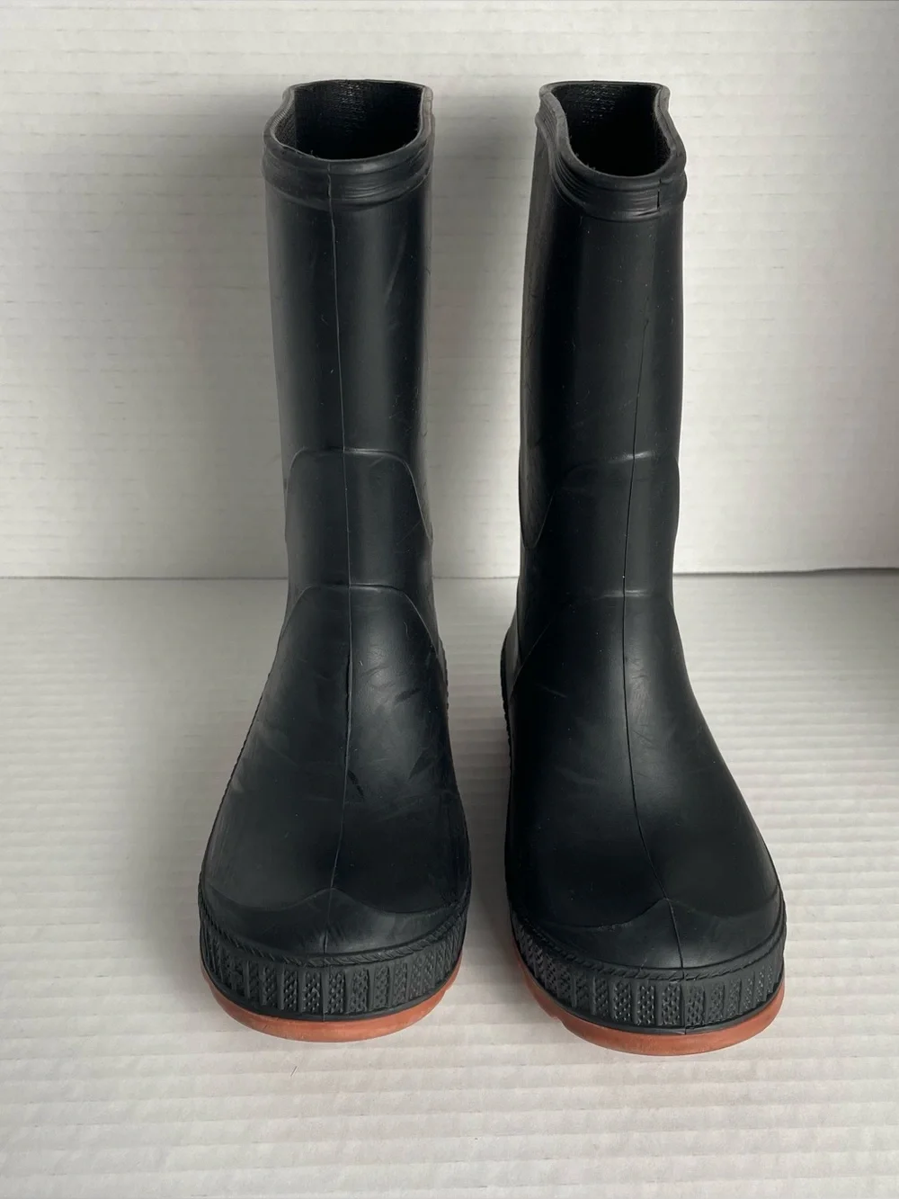 Wonder Nation Boys Chore Rain Boots Boys Size 9/10 Black Outdoor Play